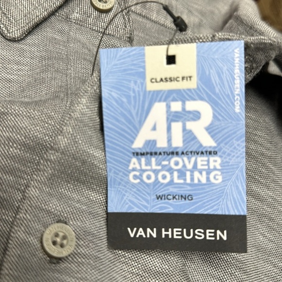 NWT Van Heusen Air Classic Fit Polo / Golf Shirt, Overall Cooling, wicking, L - Picture 2 of 8